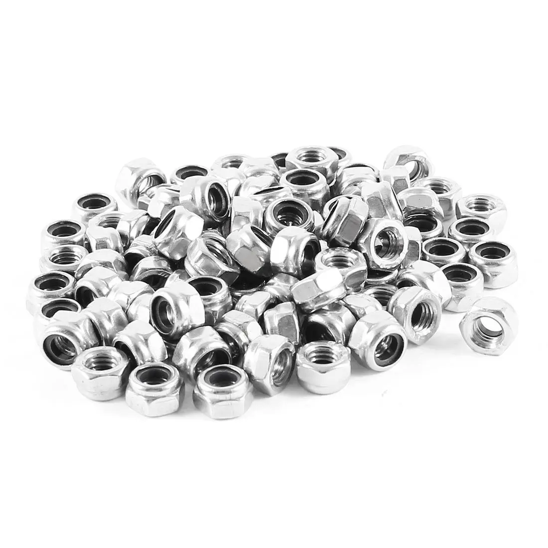 

50 Pieces Stainless Steel 304HC Hex Nylock Nylon Nut M5 A2-70