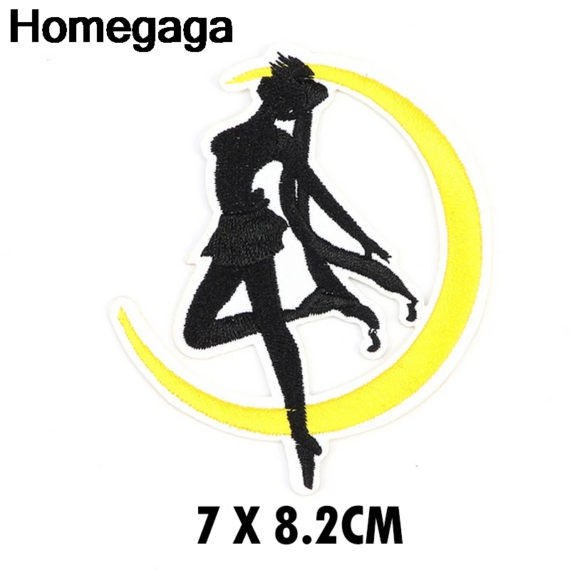 

Homegaga Sailor moon applique patches diy iron on para shoe jeans shirt clothes jersey punk stickers embroideried badges D2121