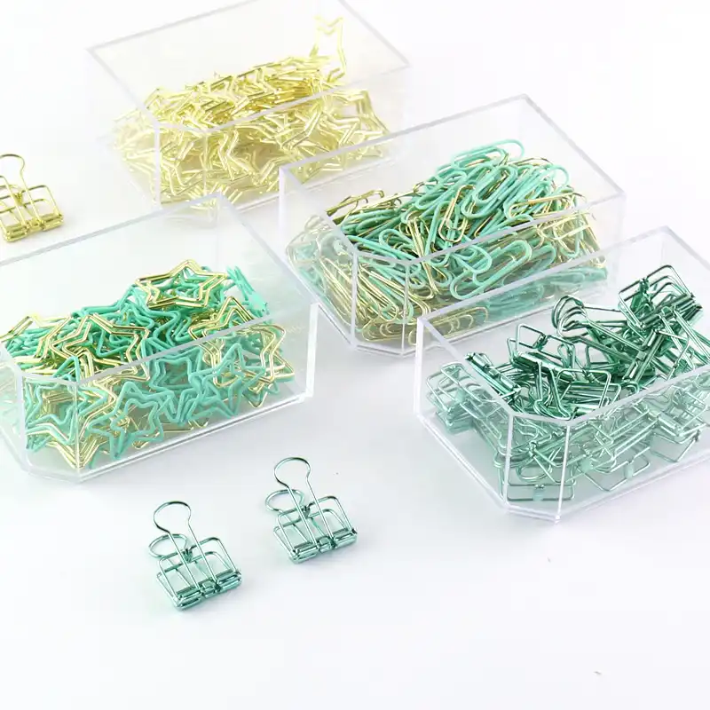 Tutu Paper Clip Binder Clip Push Pin Office Supplies Mint Green