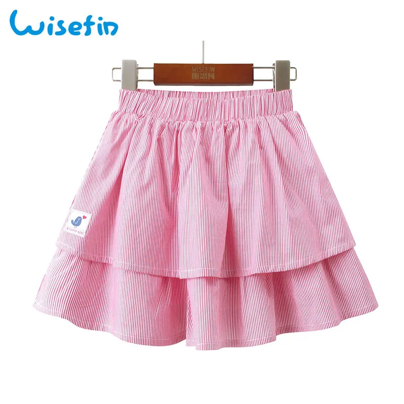 

Wisefin Stripe Kids Girl Skirt Ruffle Children'S Clothing Skirts For Girls Fashion Summer Clothes For Teenage Girls Pink Blue