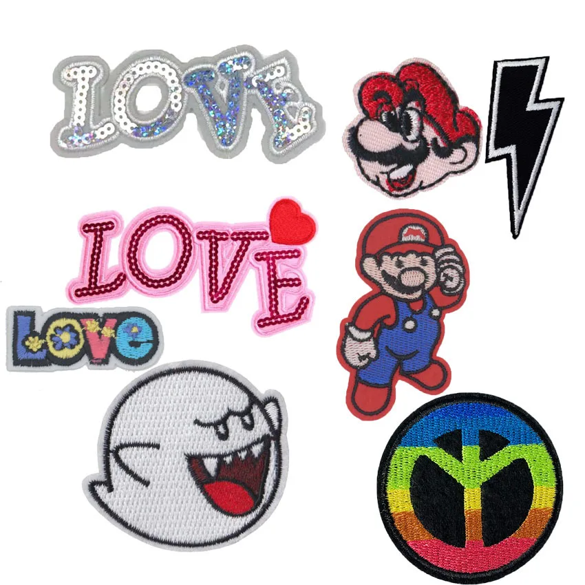 Космическая супер Марио Любовная пуля комикс зигзаг животные блестки Love Peace для
