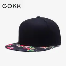 Женская бейсбольная кепка COKK в стиле хип-хоп с цветочным узором, Кепка с козырьком, прямые кепки Snapback для мужчин, Черная бейсбольная кепка s, кепка Bone для мужчин и женщин