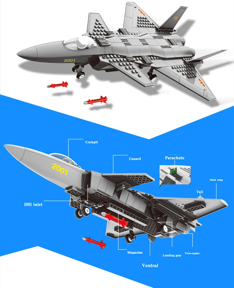 Современное военное ww2 V-22 Скоп F-15 истребитель Eagle J15 J-20 вертолет строительный блок модель мировая война air force Фигурки игрушки