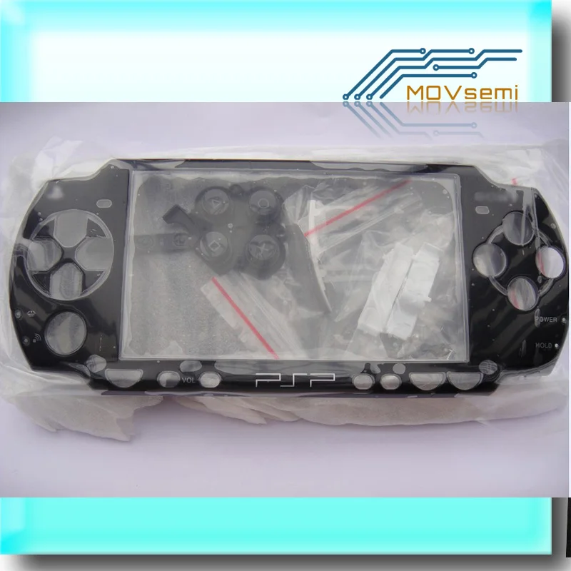 

Black Replacement Parts Full Set Housing Shell Case for PSP 2000 Slim PSP2000 with Buttons kit LOGO Free shipping