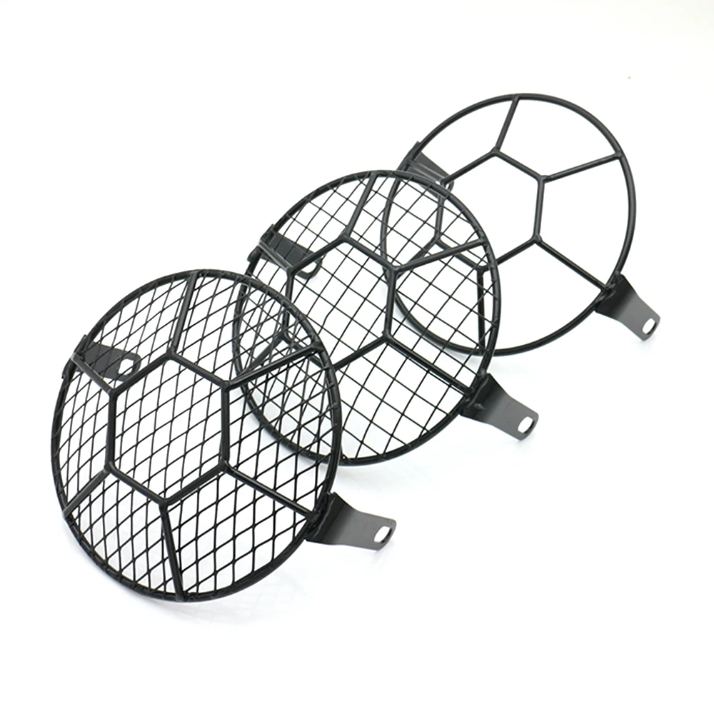 

5.75 inch Universal Motorcycle Front Headlight Lampshade Mesh Grill Mask Protector Guard Square/Rhombus Cover 5.75"