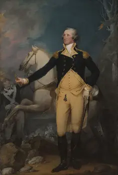

GOOD ART # White House TOP art -American President Founding Fathers General George Washington at Trenton print painting