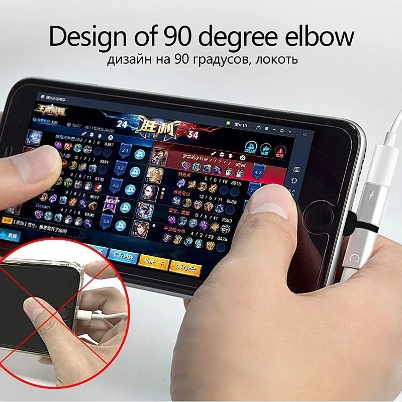 Auxiliary Dual Port Dual Jack Earphone Converters For iphone XS Max 7 8 Portable 2-in-1 Splitter Charger Audio Headphone Adapter Auxiliary Dual Port Dual Jack Earphone Converters For iphone XS Max 7 8 Portable 2-in-1 Splitter Charger Audio Headphone Adapter