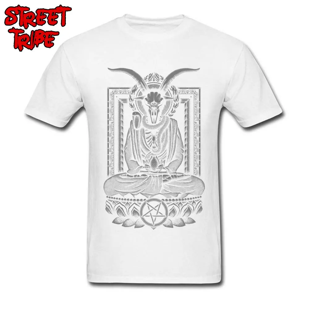 Tops & Tees Baphomet Nirvana Charcoal Tops Shirt Summer/Fall Cheap Funny Short Sleeve 100% Cotton O-Neck Men's T Shirts Funny Baphomet Nirvana Charcoal white