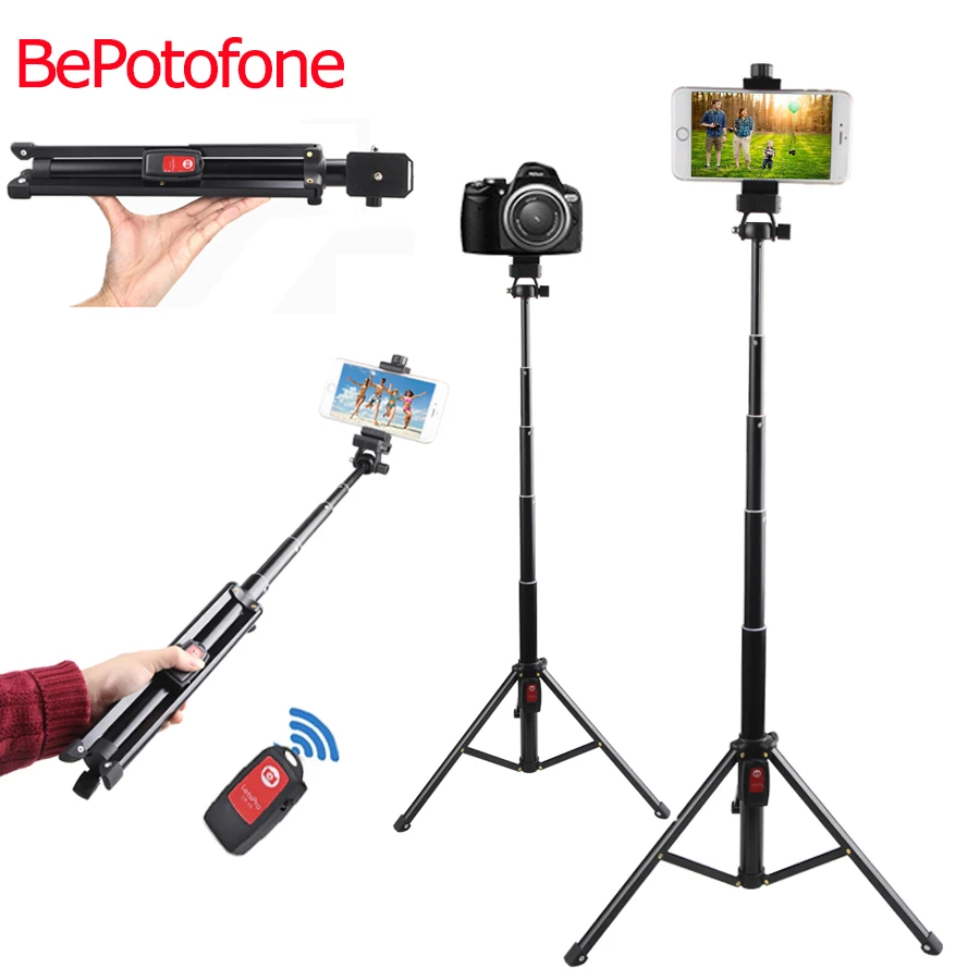 Handheld Live phone Travel Tripod Selfie Stick Monopod Bluetooth Remote