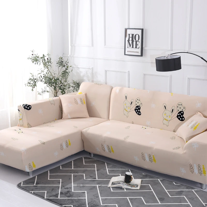 

Rabbit Pattern Tight Wrap Sofa Cover Stretch Sofa Slipcovers Elastic Sectional Couch Cover Sofa Covers for Living Room Capa