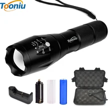 Big Promoção Ultra Brilhante CREE XM-L T6 LED Lanterna 5 Modos 4000 Lumens Zoomable Lanterna LED 18650 Bateria + Carregador + Clipe