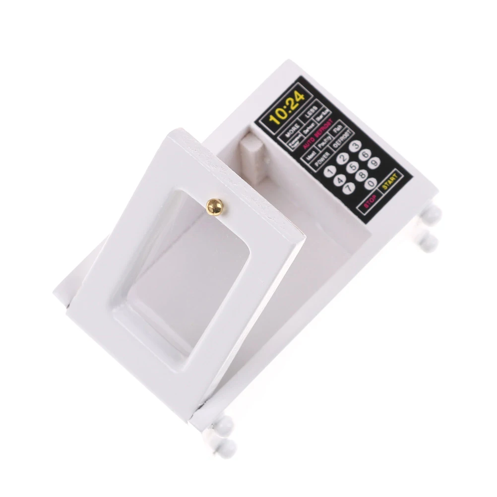 1 шт. Новинка 1:12 миниатюрная белая микроволновая печь кукольный домик ...