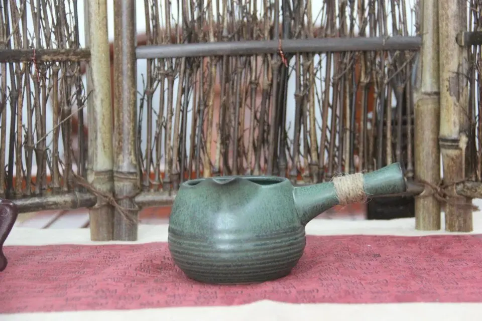 Cha hai грубая керамика сторона в сторону ярмарка чашка Ретро керамика суб-Чай пуэр чай море измененная обжиганием в печи чайный сервиз падающие Зеленые модели