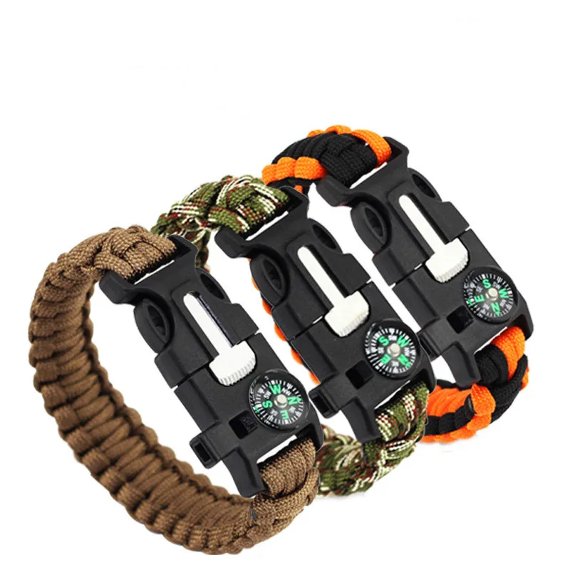 2018 المشي لمسافات طويلة تسلق Paracord سوار في الهواء الطلق صافرة بقاء العتاد معدات البوصلة مشبك الهروب سوار كاتب حبل 2018 المشي لمسافات طويلة تسلق Paracord سوار في الهواء الطلق صافرة بقاء العتاد معدات البوصلة مشبك الهروب سوار كاتب حبل