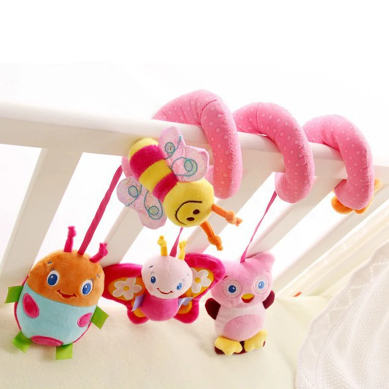 

Baby Handbell Newborn Boys Girls Infant Soft Cute Animal Doll Handbells Cartoon Developmental Baby Crib Bed Hanging Bells Toys