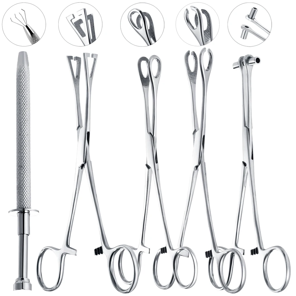

1PC Professional Steel Belly Ear Tongue Septum Lip Piercing Tool Tweezer Clamp Plier Closer,Opener Needle Clamp Body Jewelry
