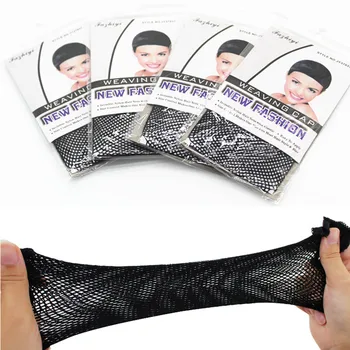 

2pcs High Elastic Wig Caps Unisex Stocking Wig Liner Cap Snood Nylon Stretch Weaving Mesh Net Fishnet Ladies