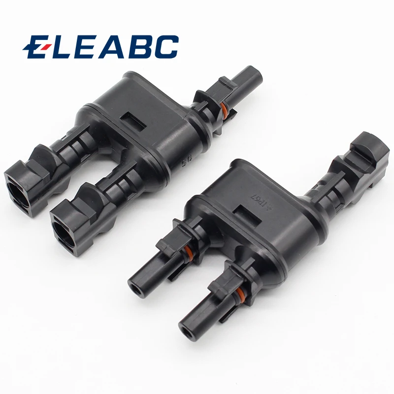 

1 Pair Solar PV MC4 Branch Connectors Solar Energy Adapter Solar Panel MC4 T/ Y Branch Cable Splitter Coupler Combiner MFF FMM