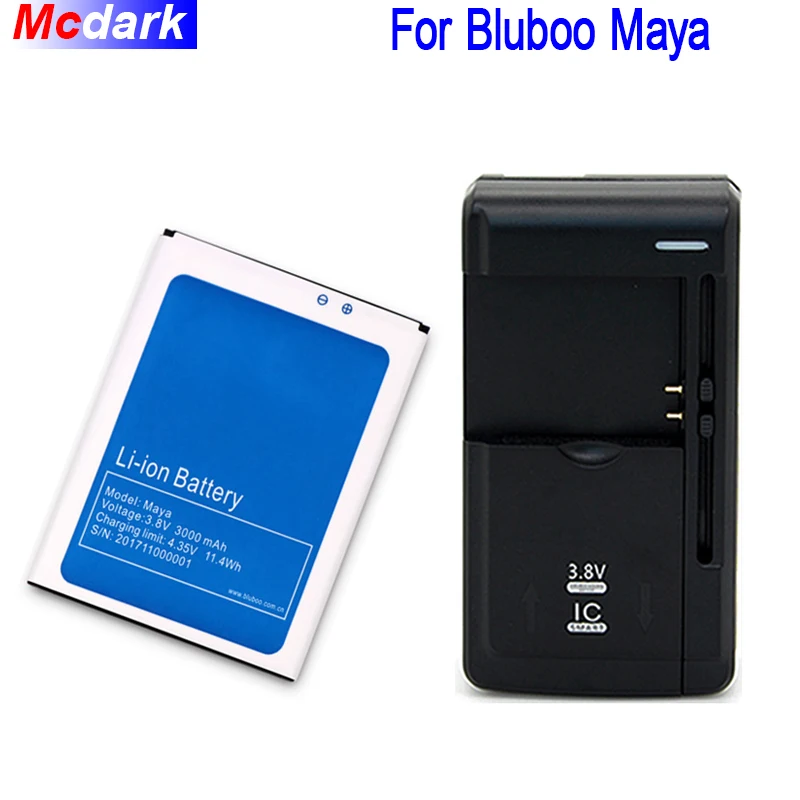 Mcdark 1 шт. 3000 мАч батарея для Bluboo Maya Batterie аккумуляторная AKKU ACCU PIL мобильный телефон +