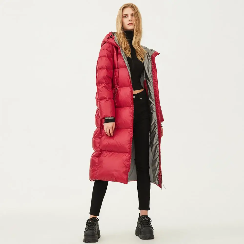 Высококачественная Женская куртка-пуховик, длинная, толстая, теплая, русская зима, женская верхняя одежда, пальто, модное, с капюшоном, большие размеры, Женское зимнее пальто, G736