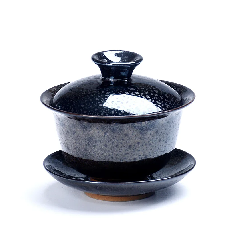 Фарфоровый набор чайных чашек Gaiwan Da Hong Pao Tie GuanYin чайная супница Молочный Улун чайная миска чайник керамика Цзиндэчжэнь красочные Temmoku