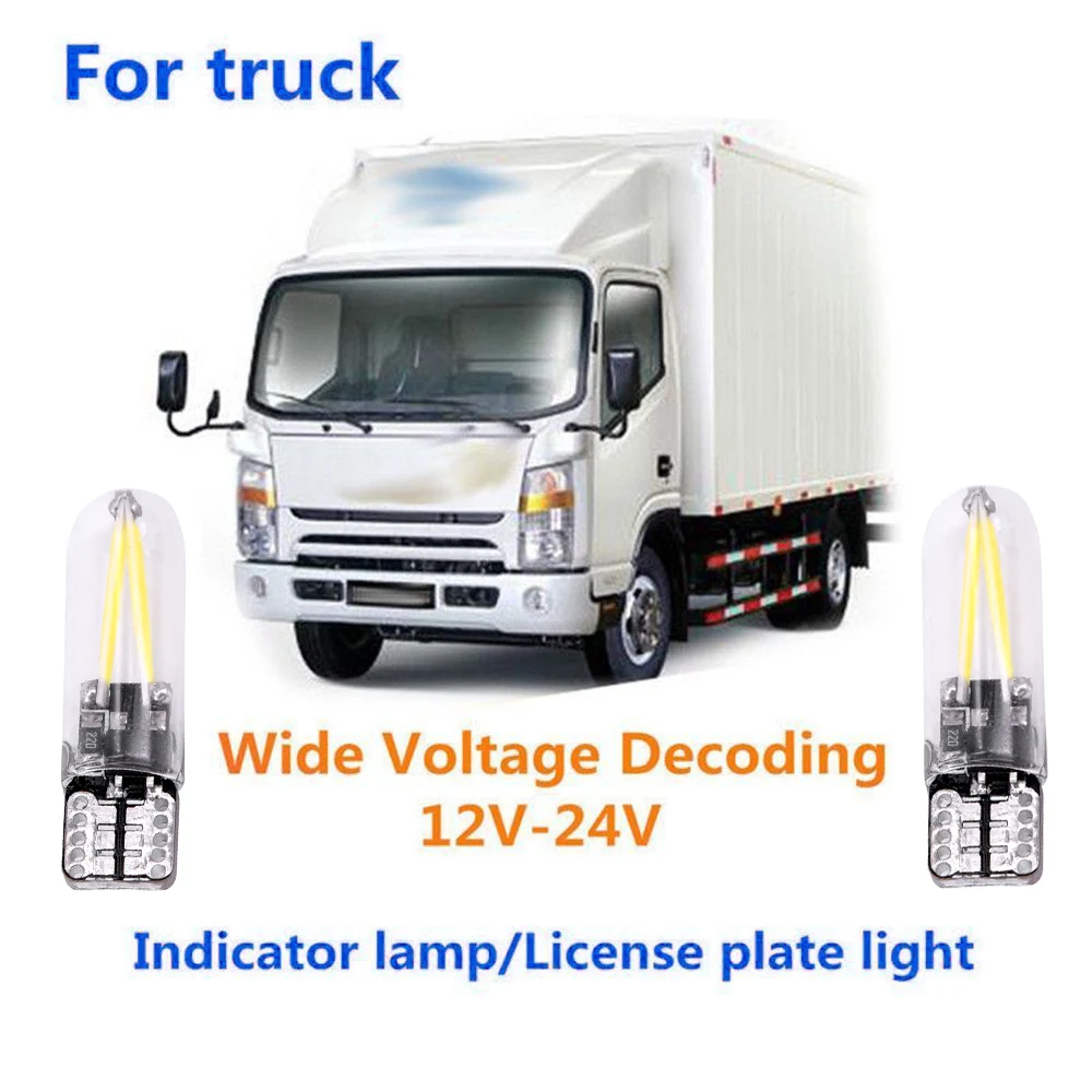 2x светодиодный номерной знак стеклянные лампочки 3W T10 194 168 W5W для автомобиля грузовика