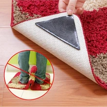 

New Hot Sale 8 Pcs Silicone Rug Grippers Non Slip Grip Corners Pad Reusable Washable Bathroom Kitchen Mats Home Decoration DA