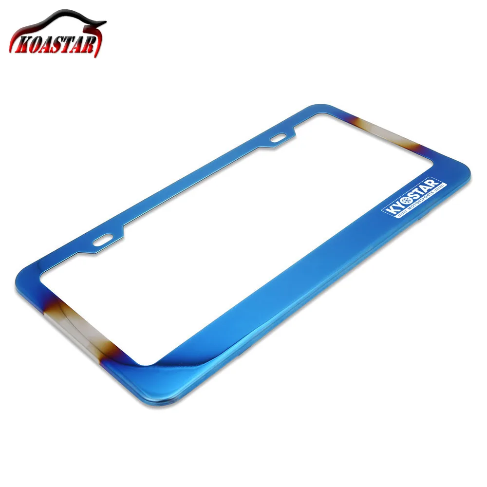 KD7047TB US stainless steel license plate frame Titanium Blue3
