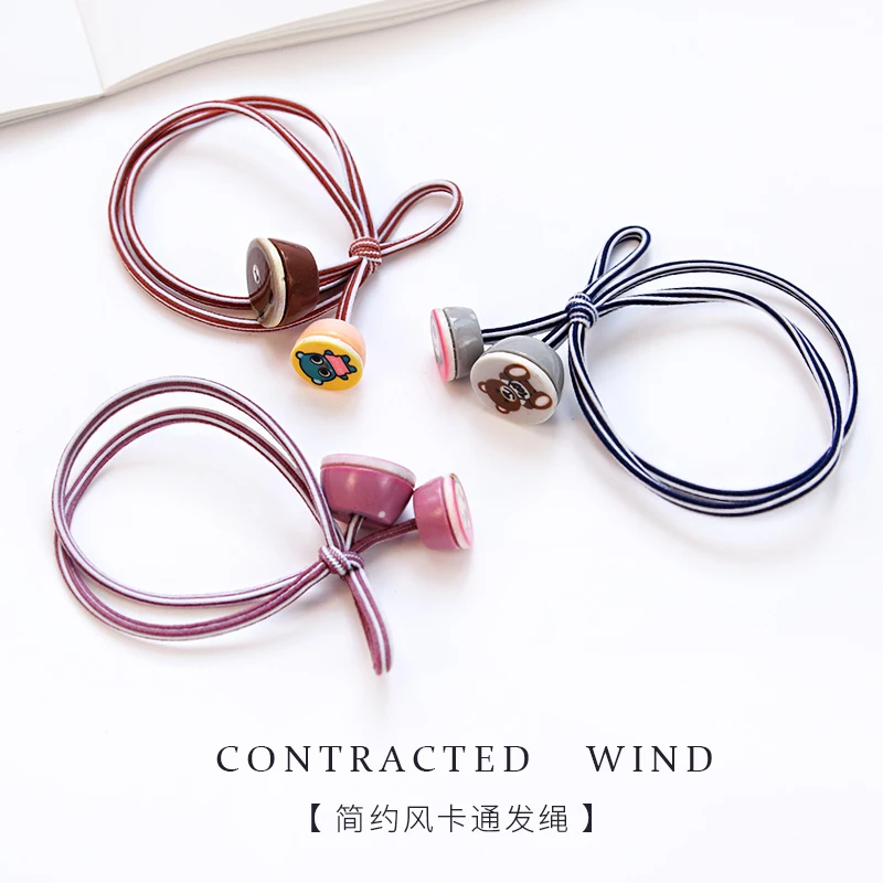 

2019 Korea Children Girls Cute Cartoon Elastic Hair Bands Headwear Scrunchies Rubber Bands Headbands Kid Hair Accessories