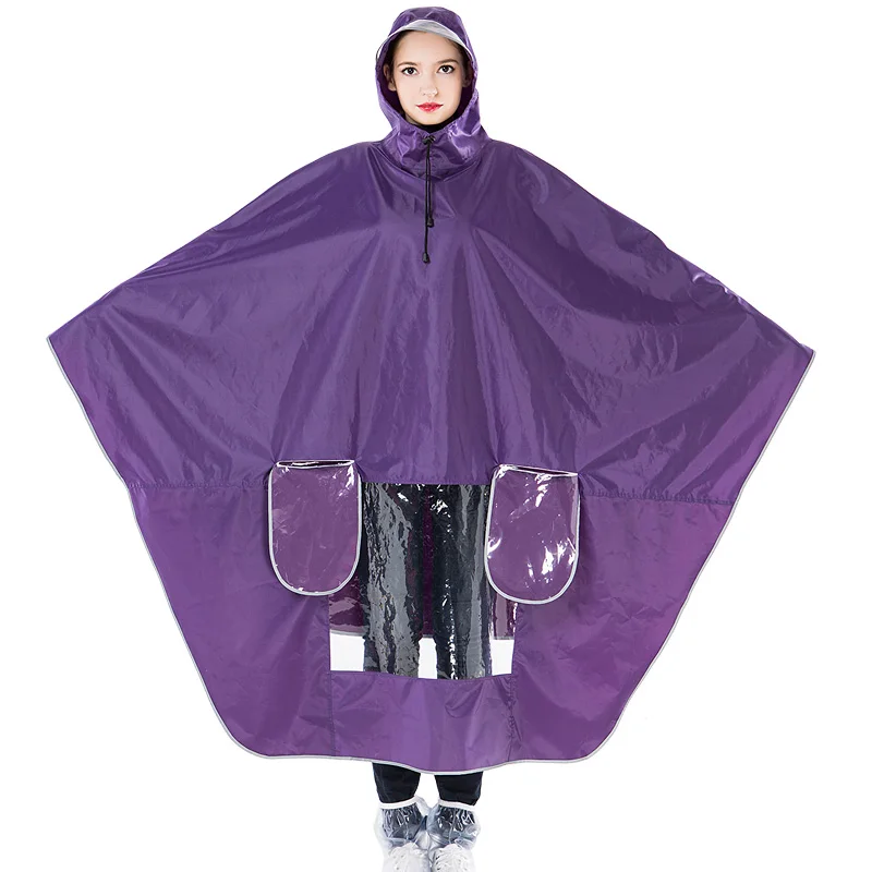 14.Thicken Big hat Motor Cycle Rain Coat Electrombile Women's Raincoat Waterproof Rain Poncho Men Windbreaker Polyester Motorcycle Raincoat