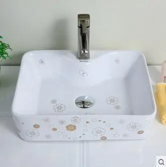 

Defend bath plate sinks on stage Ceramic lavabo square plate of creative art basin sink to wash your hands