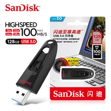 SanDisk CZ48 флеш-накопитель USB 3,0 диск 128 Гб 64 ГБ 32 ГБ 16 ГБ флеш-накопитель крошечная Флешка карта памяти устройство для хранения флэш-накопитель