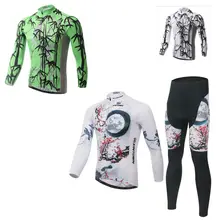 Длинный рукав Велоспорт Джерси для мужчин и женщин тепловой флис Весна Осень велосипед одежда Велоспорт костюм комплект одежды