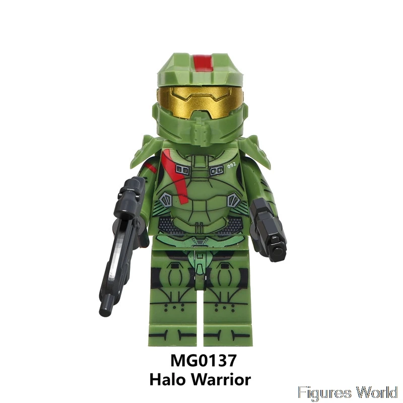 Halo Spartan Solider с оружием TPS Shooter игровой персонаж Jonesy Dark Voyar строительные блоки кирпичи детские игрушки подарки MG0131