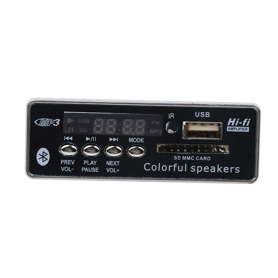 

Car Bluetooth MP3 Decoding Board Module Wireless Car USB MP3 Player Integrated Decoder Board Remote/SD Card Slot / USB / FM