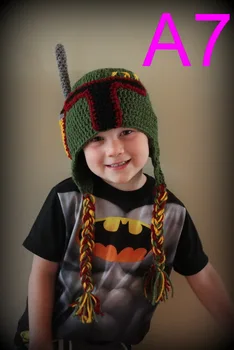 

Boba Fett Star Wars 'inspired' Crochet Beanie Hat . Star Wars 'inspired' Character Costume Hat ,Crochet Boba Fett Hat 20pcs/lot
