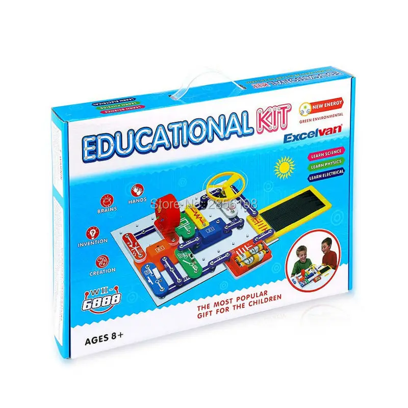 Electronics Discovery Kit Smart Electronics Block KitEducational Science Kit ToyDIY Building Blocks Electric Circuits toys