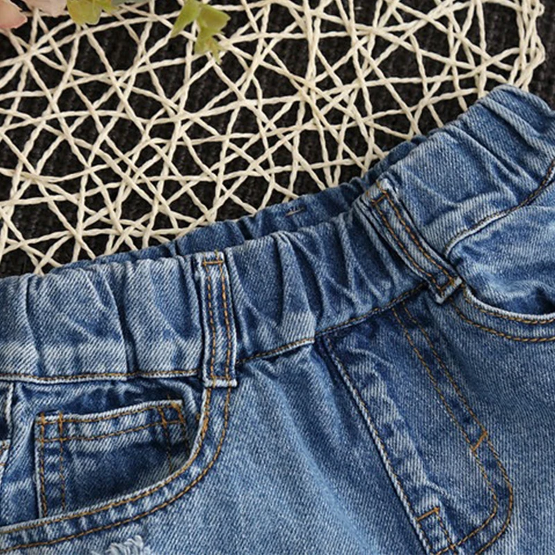 Yorkzaler летние детские джинсы для девочек повседневные джинсовые короткие брюки с