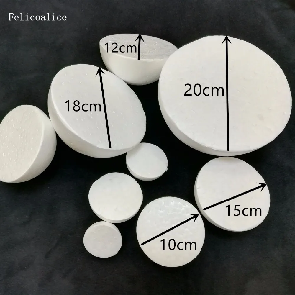 

2/4pcs Half Round Solid Polystyrene Styrofoam Foam Balls for Christmas Kids Craft 20cm 7.87 inch 18cm 7.08 inch 15cm 5.905 inch