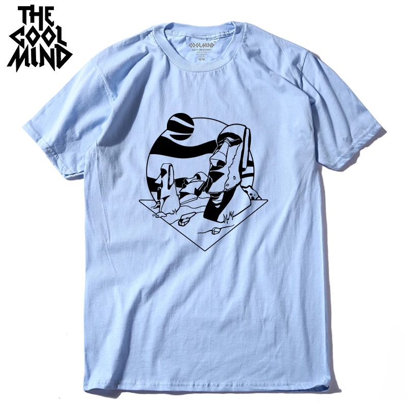 

COOLMIND 100% cotton o-neck cool men tshirt casual short sleeve loose men tshirt male summer loose t-shirt tops tee shirts