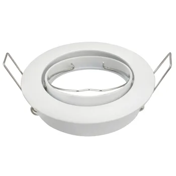 Online 100pcs/lot Recessed Ceiling Spot Light Fittings Aluminium Alloy Ceiling Lamp Frame Without GU10/MR16 Lamp Socket Base