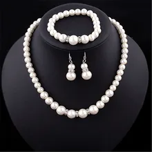 Ahmed Jewelry Sale font b 2017 b font New Fashion Jewelry Set Imitation Pearl Necklaces Necklace