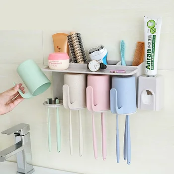 

Suction cup toothpaste box brushing cup suit