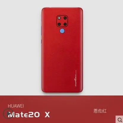 Чехол для huawei mate 20 pro из натуральной кожи с наклейкой. Кожаный чехол для телефона 360 градусов для huawei mate 20, mate 20x чехол - Цвет: huawei mate 20x