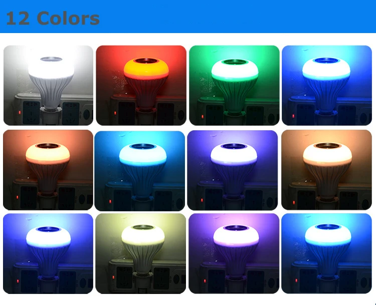 Intelligent colorful Bluetooth music bubble mobile phone wireless control led subwoofer speaker remote control WiFi bulb (13)