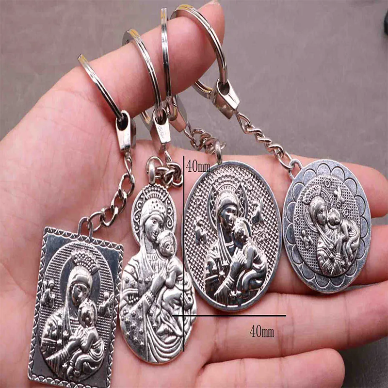 Porte-clefs Identité catholique Sainte Vierge Marie