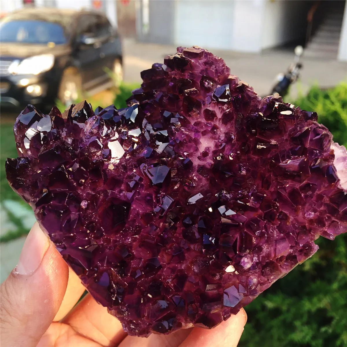 1pcs AAAA Natural Madagascar natural purple crystal flower- like crystal cluster quartz crystal raw stone gem