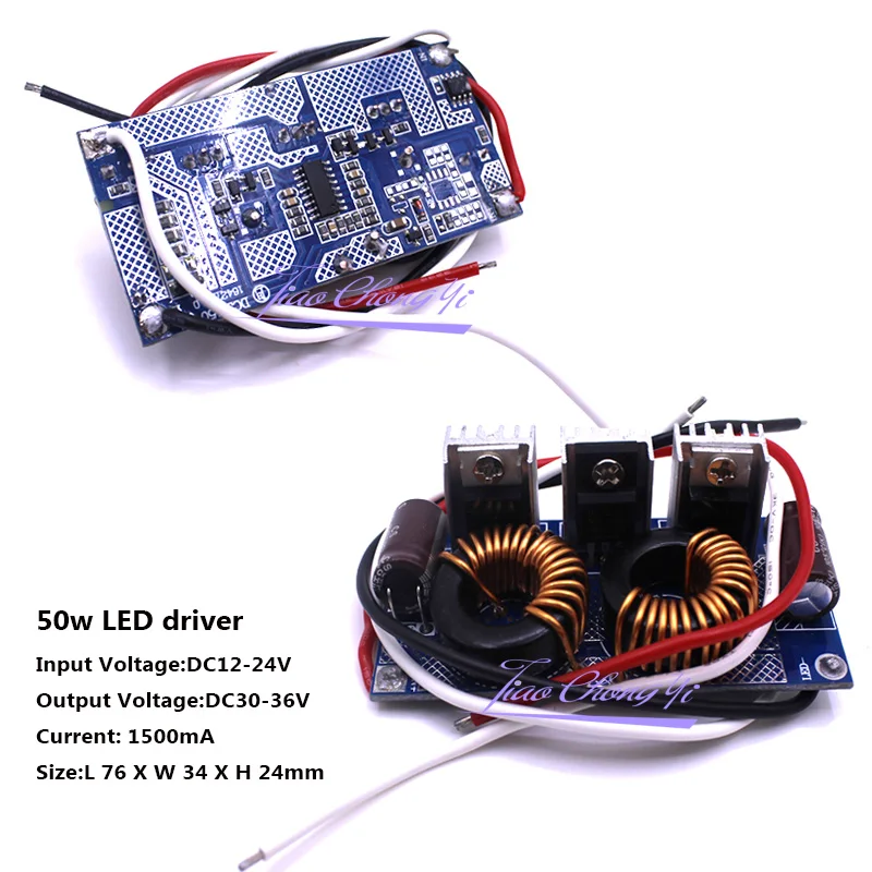 Светодиодный драйвер DC12V-24V 10 Вт 20 Вт 30 Вт 50 Вт высокомощный светодиодный драйвер постоянного тока светодиодный светильник