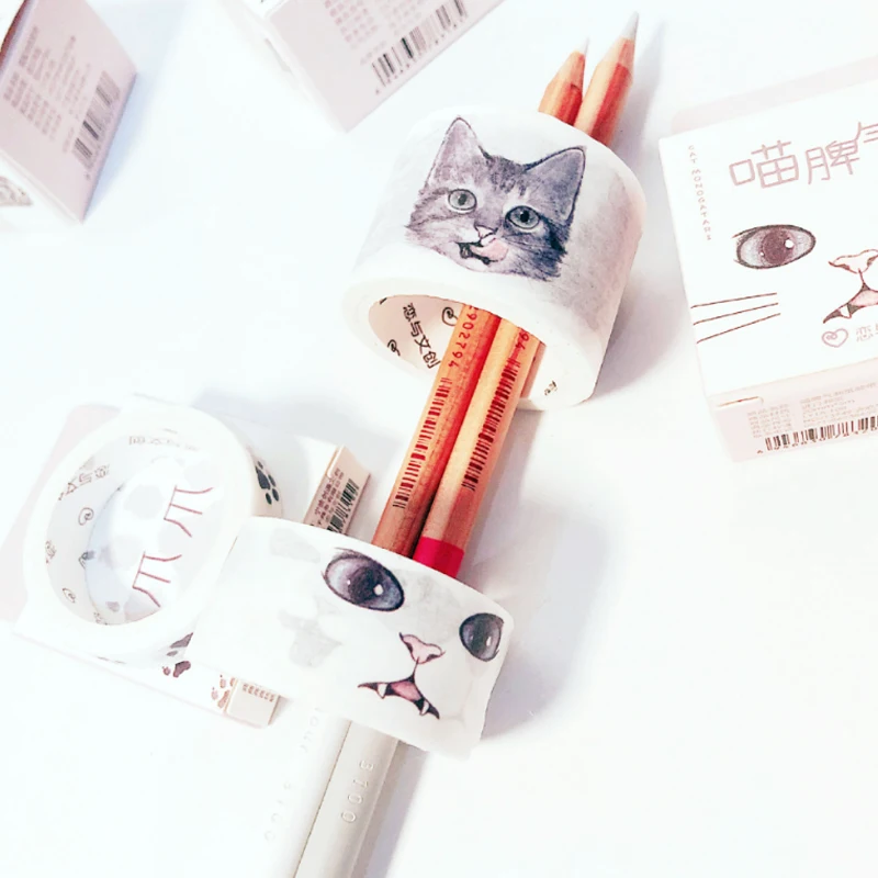 

1X Cat Story Series washi tape DIY decoration tape scrapbooking planner masking tape Diary Decoration label sticker stationery