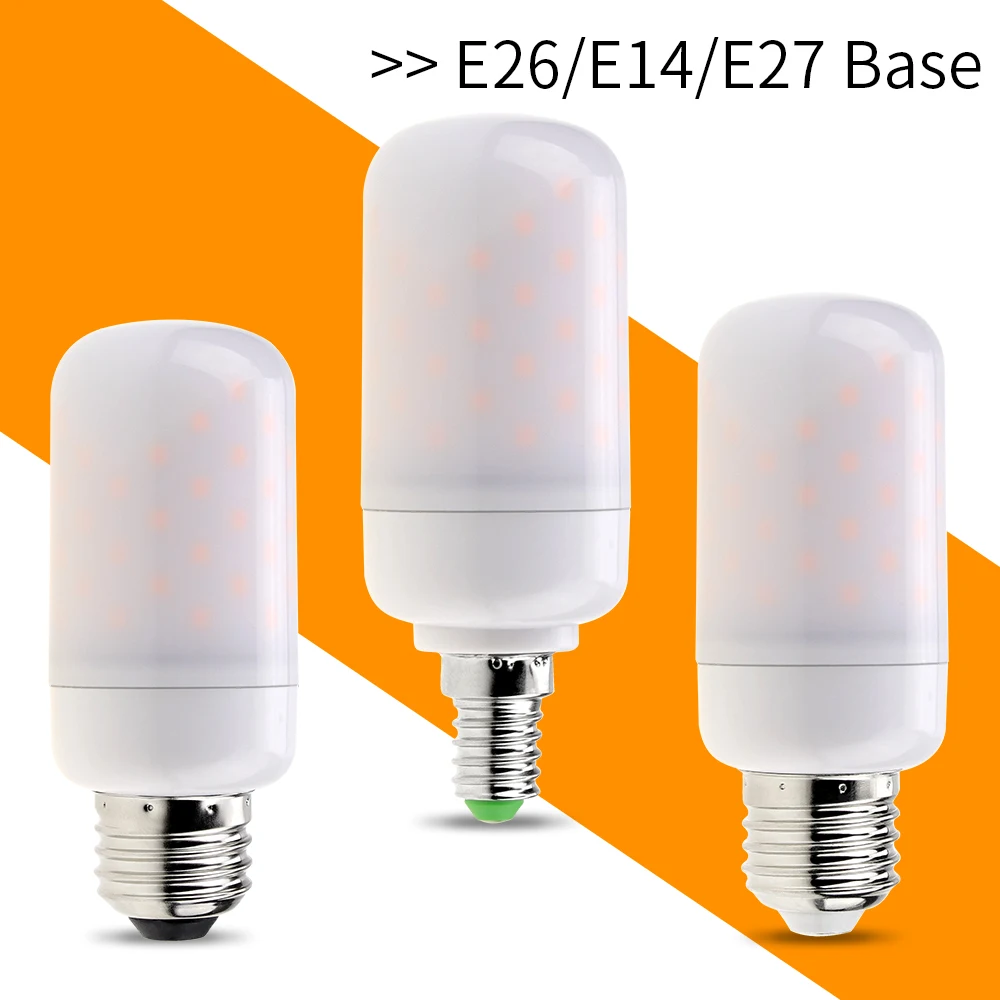 E27 LED Flame Lamp E26 Light Bulb 220v E14 Flame Effect Bulb Fire Lamp 110V Flickering Emulation 3W 5W Decor LED Lamp AC85-265V